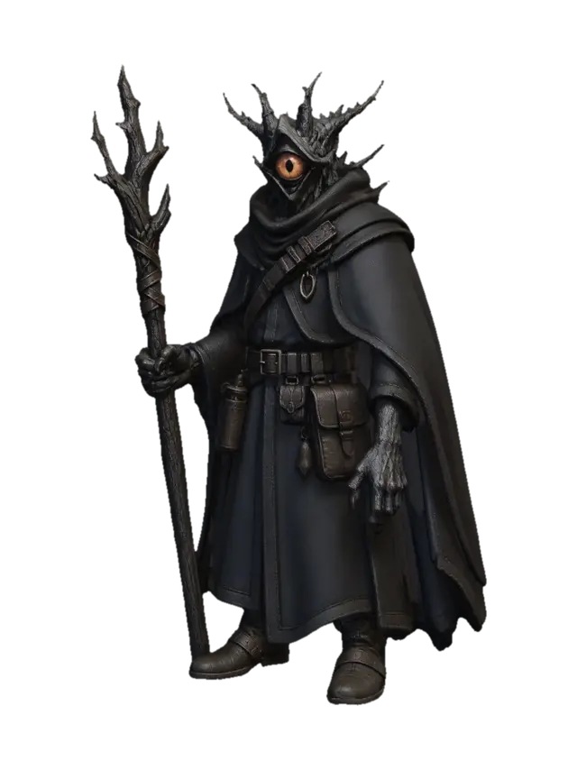 One-Eyed Warden of the Obsidian Cloak - Monstrosity 3D model, vytvořený pomocí AI