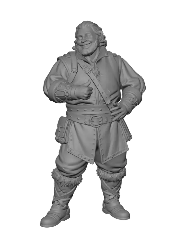 3D model for Jovial Dwarven Warrior