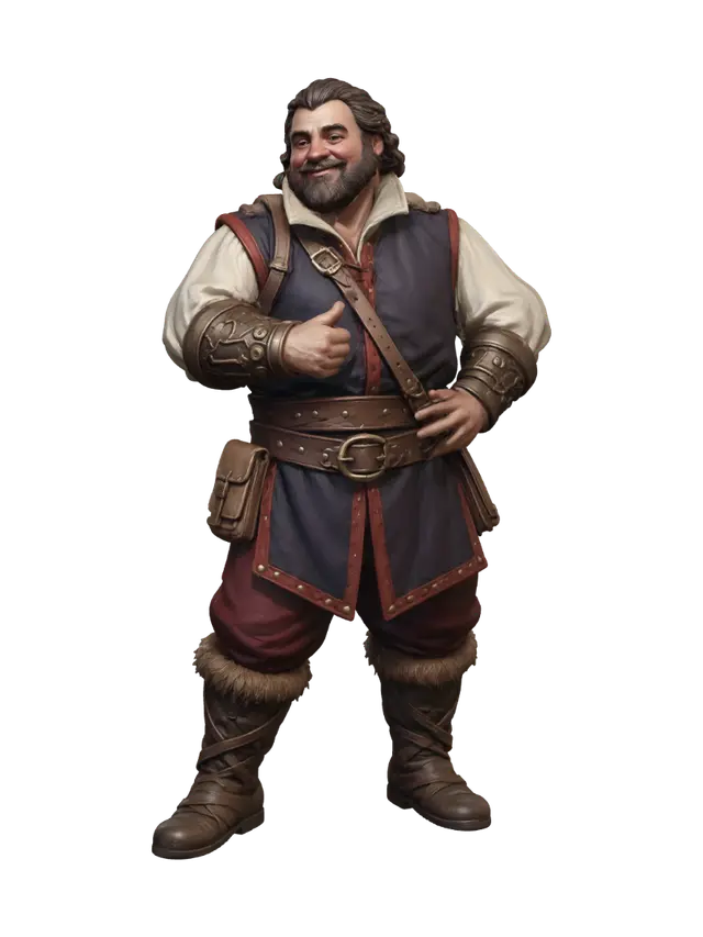 3D model for Jovial Dwarven Warrior