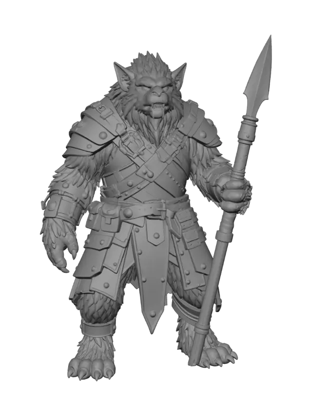 3D model for Armored Bear Warrior