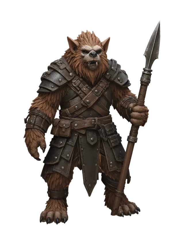 3D model for Armored Bear Warrior