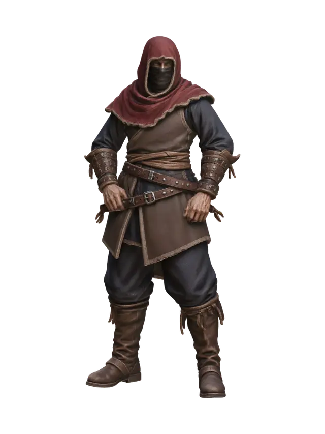 3D model for Crimson Hooded Assassin