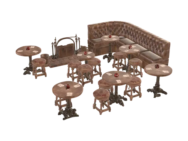 3D model for Temple Bar Fireside Lounge