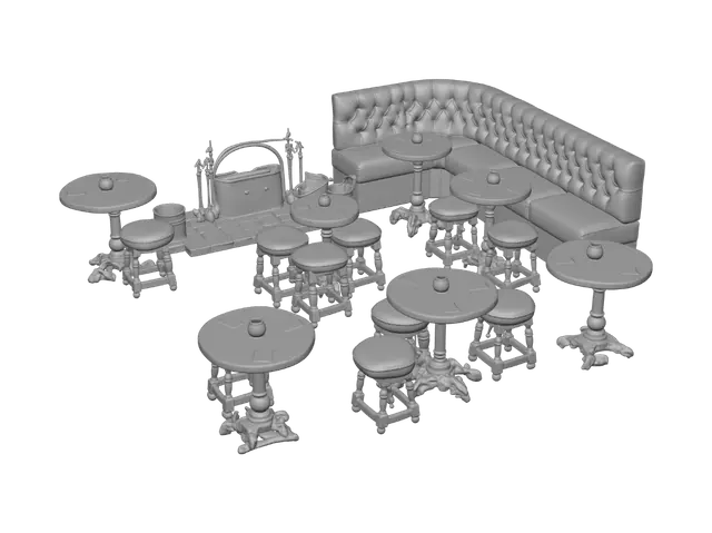 3D model for Temple Bar Fireside Lounge