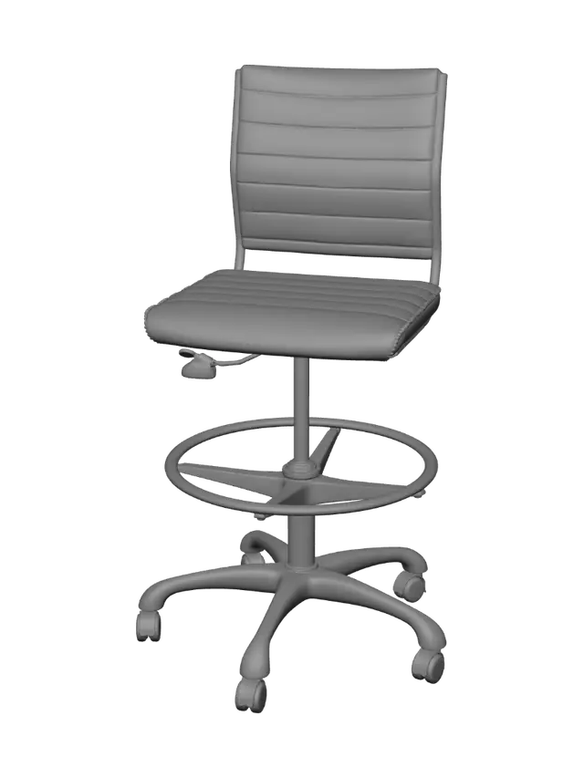 3D model for White Leather Executive Office Chair