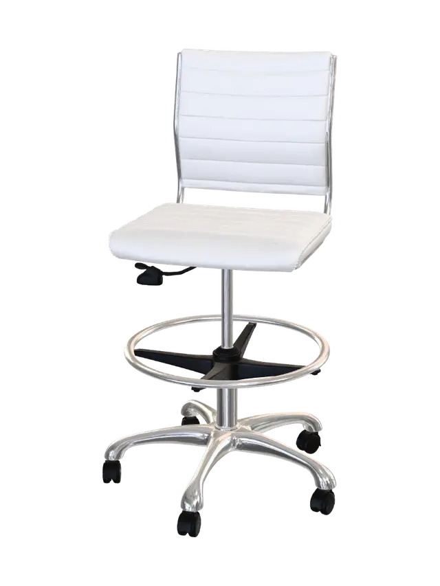 3D model for White Leather Executive Office Chair