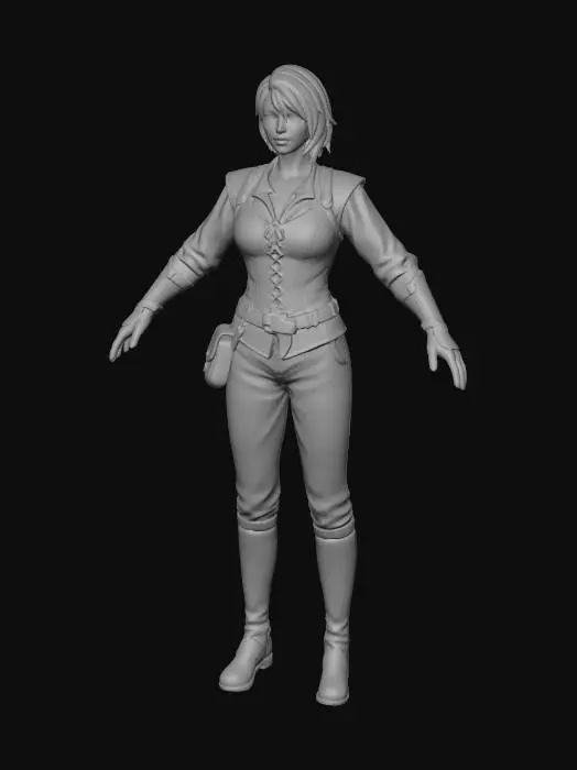 3D model for Violet-haired Ranger of the Verdant Wilds