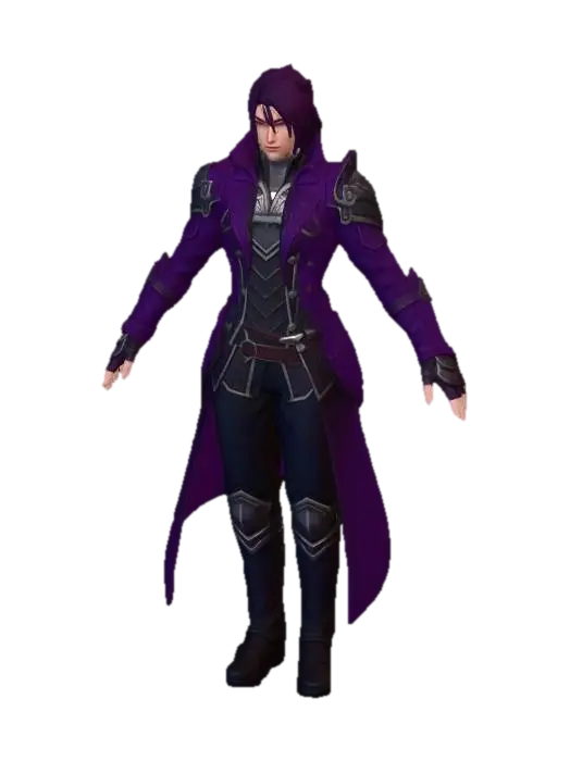 Shadowbound Wanderer 3D model, vytvořený pomocí AI