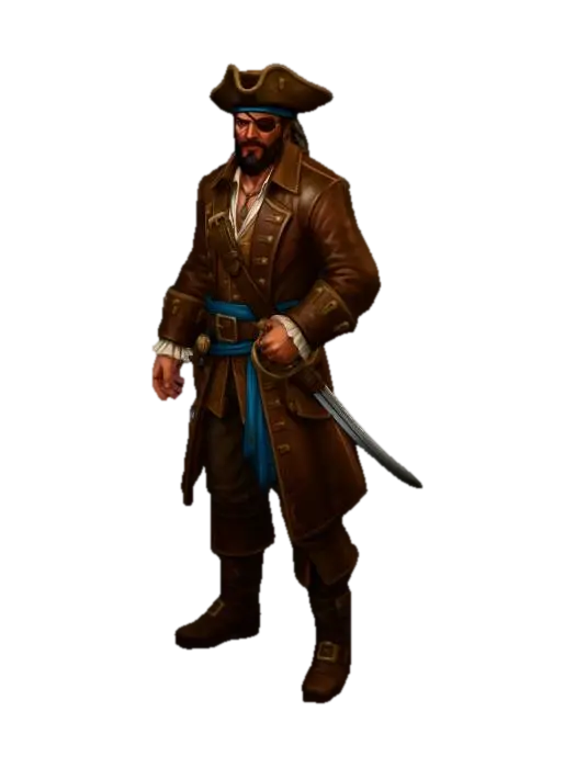 Captain Azure Sash - Navy 3D model, vytvořený pomocí AI
