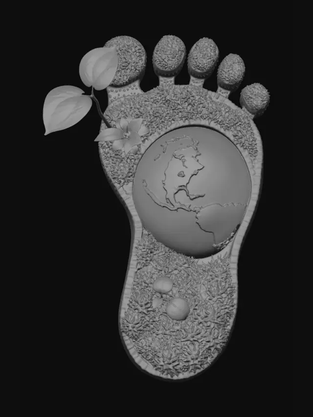3D model for Earth in a Mossy Shoe