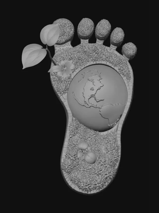 3D model for Earth in a Mossy Shoe