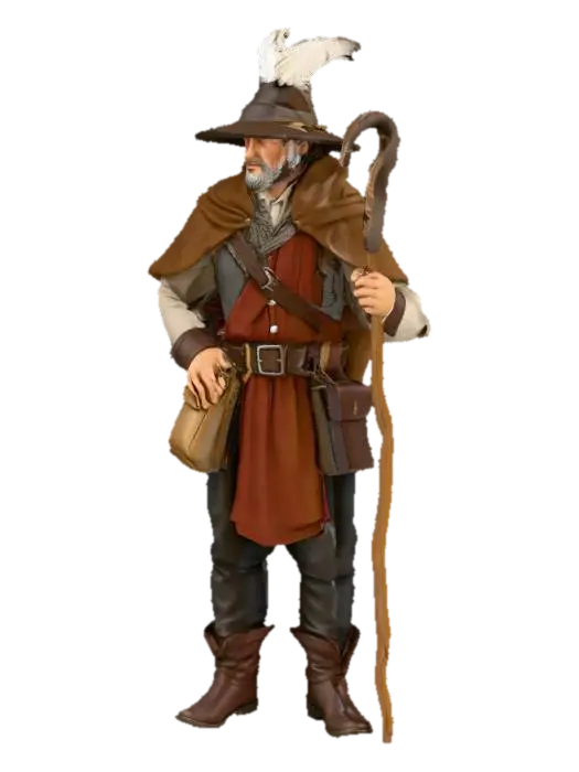Modelo 3D de medieval merchant, gerado por IA