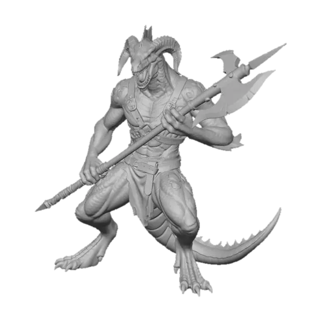 3D model for Warrior Reptilian Guardian