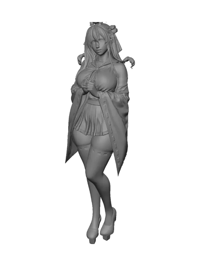 3D model for Crimson Rabbit Shrine Maiden