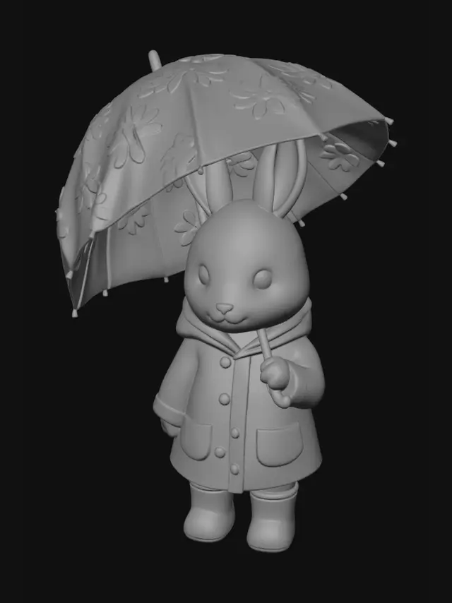 3D model for Sunny Bunny with Daisy Umbrella