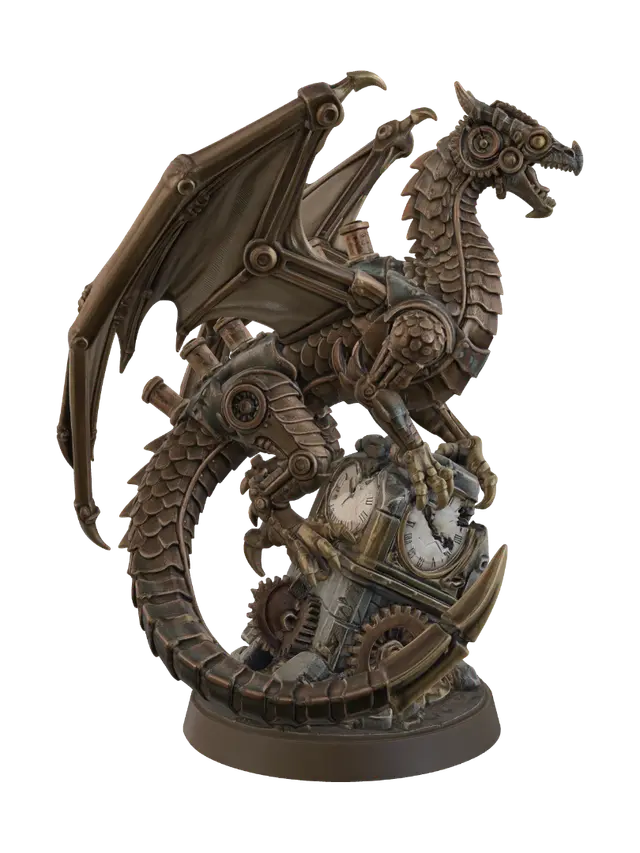 Steampunk Dragon - Vent 3D model, vytvořený pomocí AI