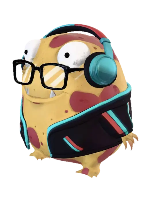Modello 3D Neon Potato DJ, generato dall’IA