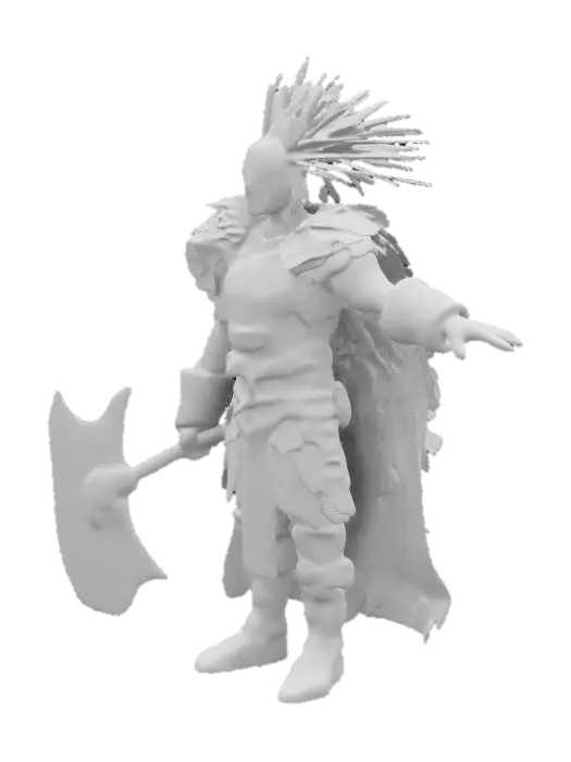 3D model for assassins creed valhalla. eivor karakteri. vahşi görünüm, saldırı pozisyonu. , Ortaçağ, Son Derece Detaylı, Ultra Gerçekçi, Savaş Pozu
