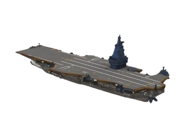 aircraft carrier - Naval 3D model, vytvořený pomocí AI
