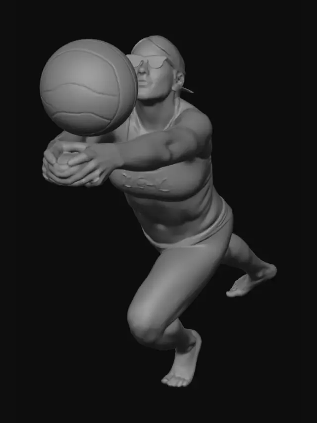 3D model for Volleyball Dive