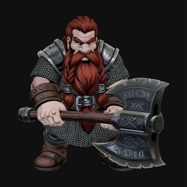 3D model for Redbeard the Axeman