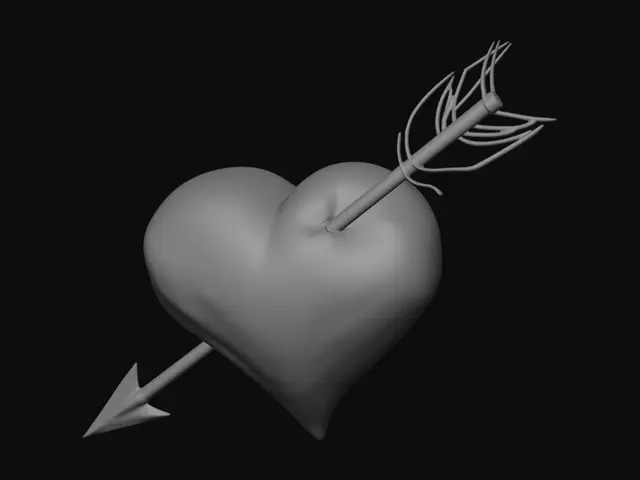 3D model for Arrow Through Heart