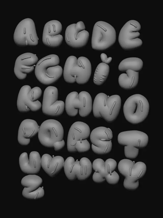 Free Alphabet 3D Models - Download Instantly | Meshy