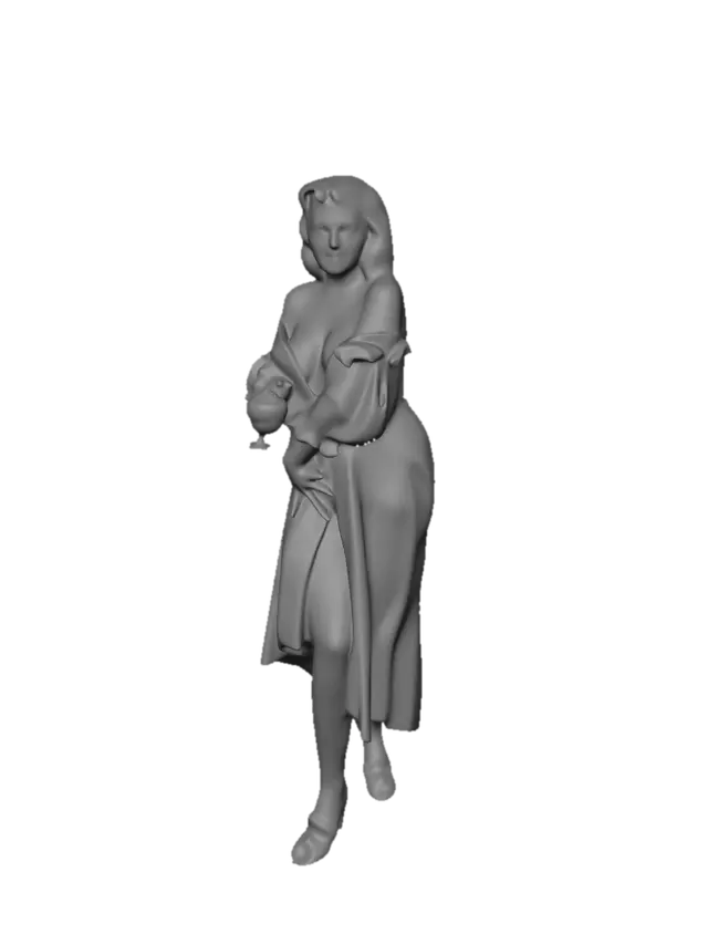 3D model for Blue Cocktail Pin-Up