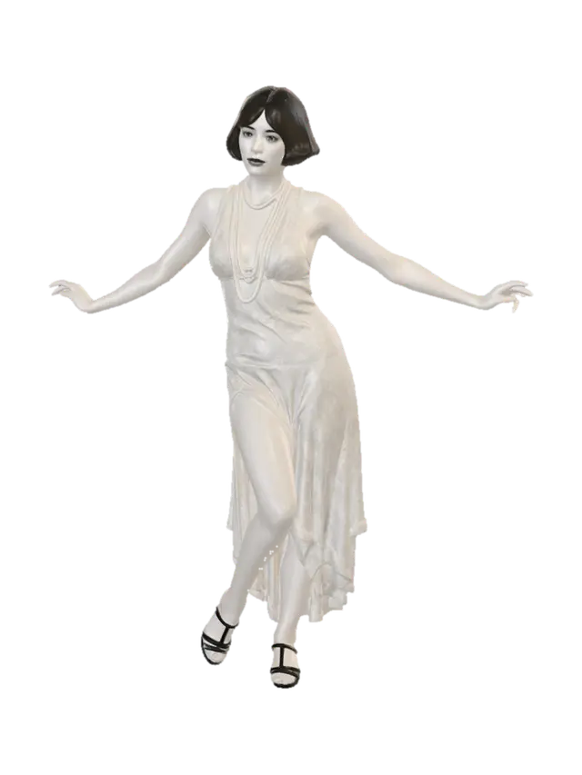 Midnight Flapper-3D-modell, genererad av AI