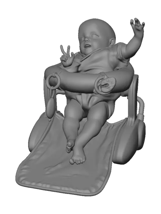 3D model for Joyful Baby in Teal Activity Seat