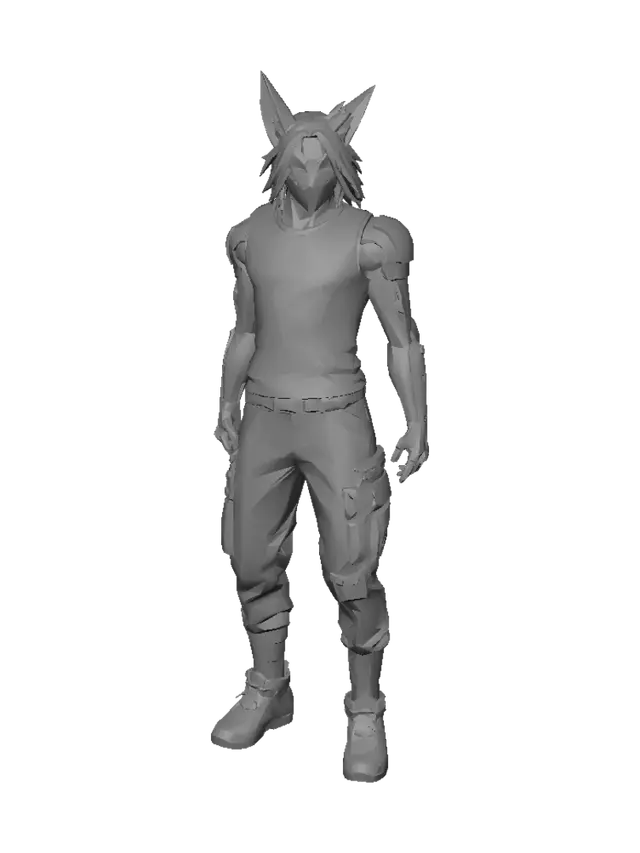 3D model for Cyber Wolf Ranger