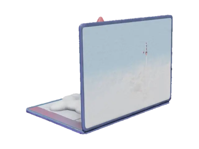 Rocket Launchpad - Launch 3D model, vytvořený pomocí AI