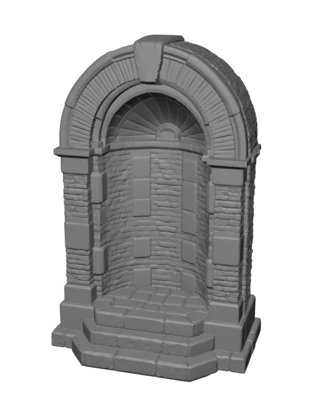 3D model for Arched Brick Niche
