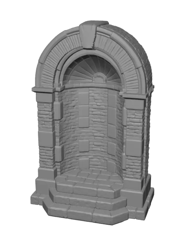 3D model for Arched Brick Niche