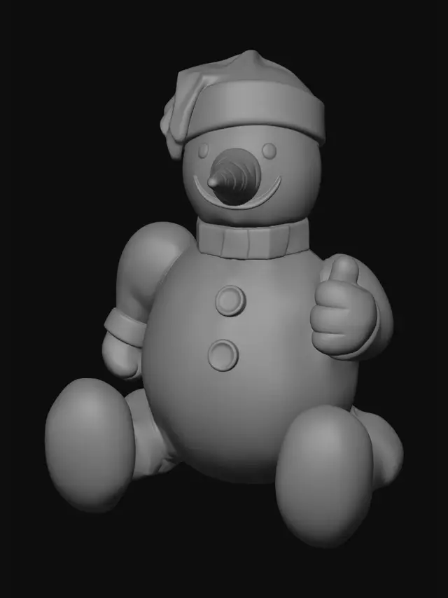 3D model for Thumbs Up Snowman