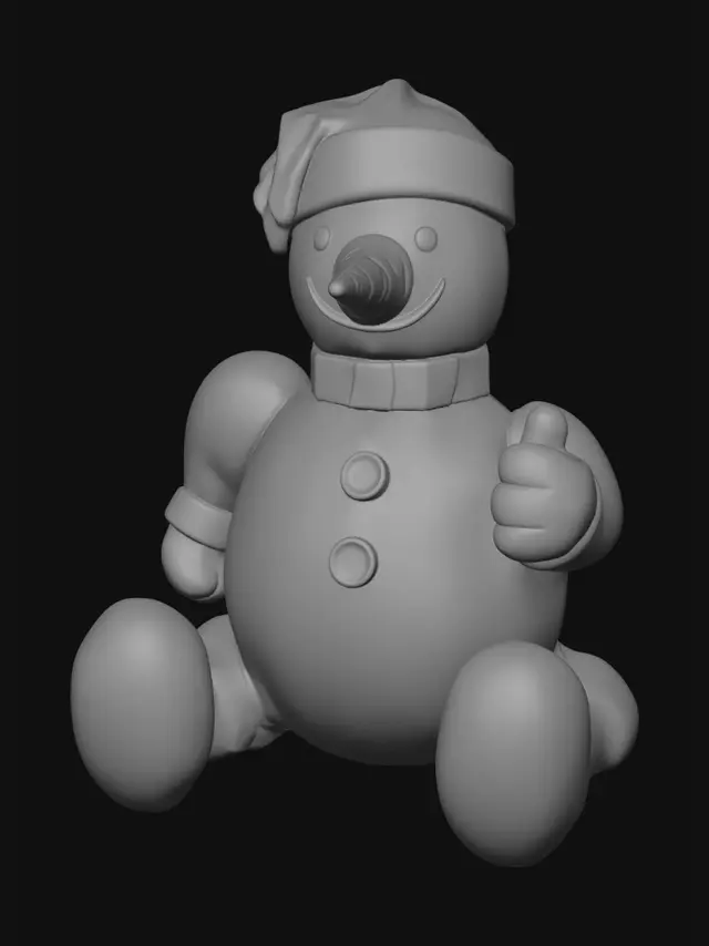 3D model for Thumbs Up Snowman