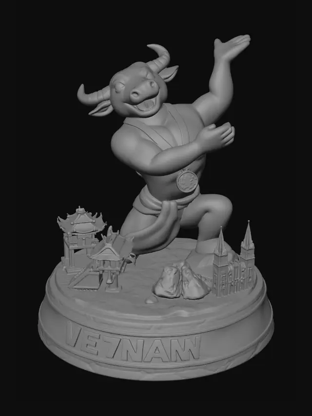 3D model for Vietnam Victory Bull