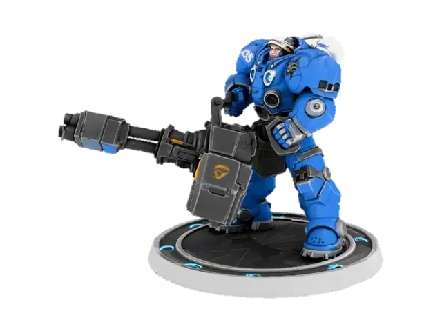 with base plate, smooth ,high resolution, fight pose - Baseplate 3D model, vytvořený pomocí AI