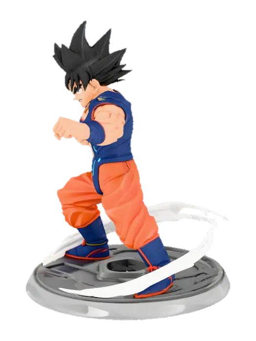 with base plate, smooth ,high resolution, fight pose - Baseplate 3D model, vytvořený pomocí AI