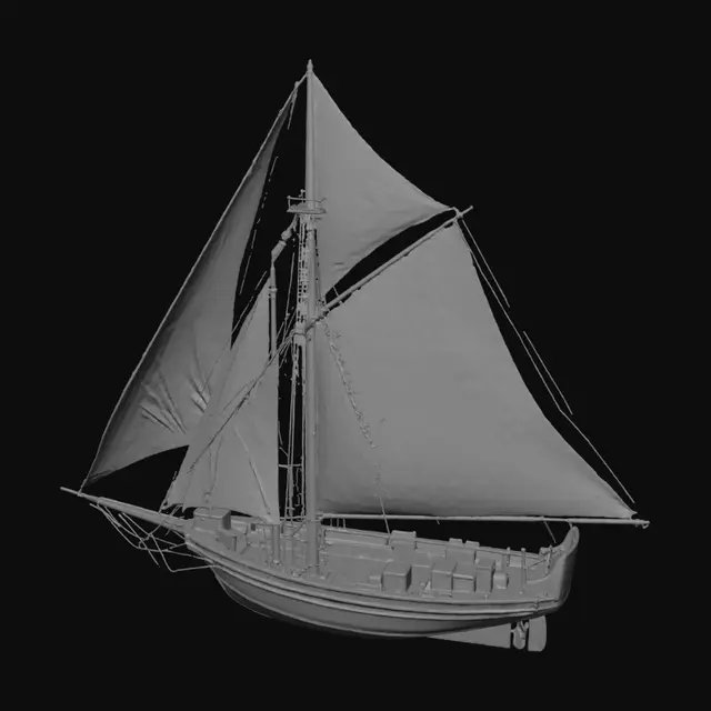 3D model for make an epic sail boat that is 6 to 7 level tall cosmic large sharp front , #Halloween 2025#