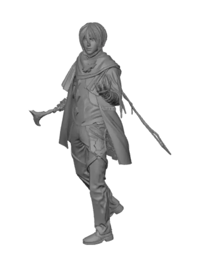 3D model for Fantasy Warrior Cosplay Outdoors