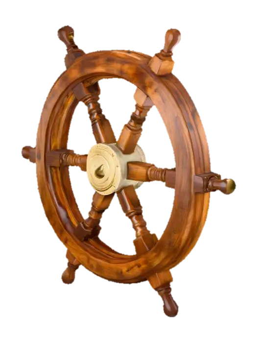 Ship's Wheel - Maritime 3D model, vytvořený pomocí AI