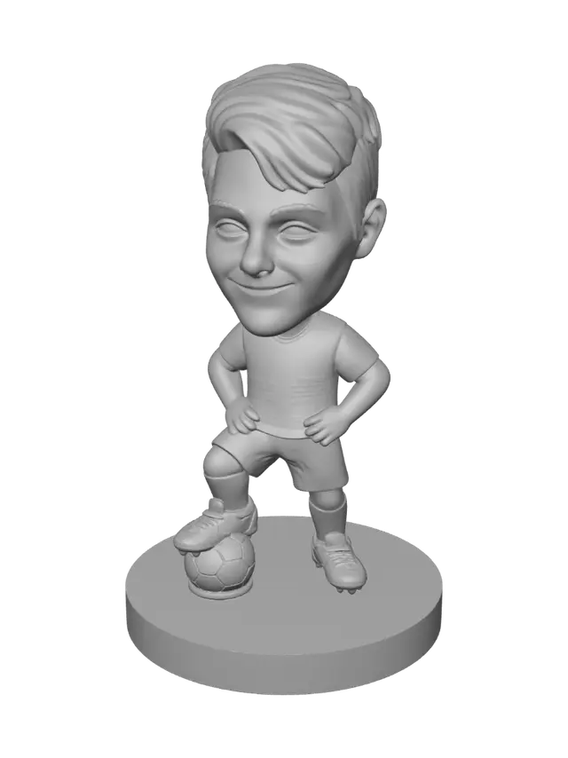 3D model for Soccer Star Bobblehead