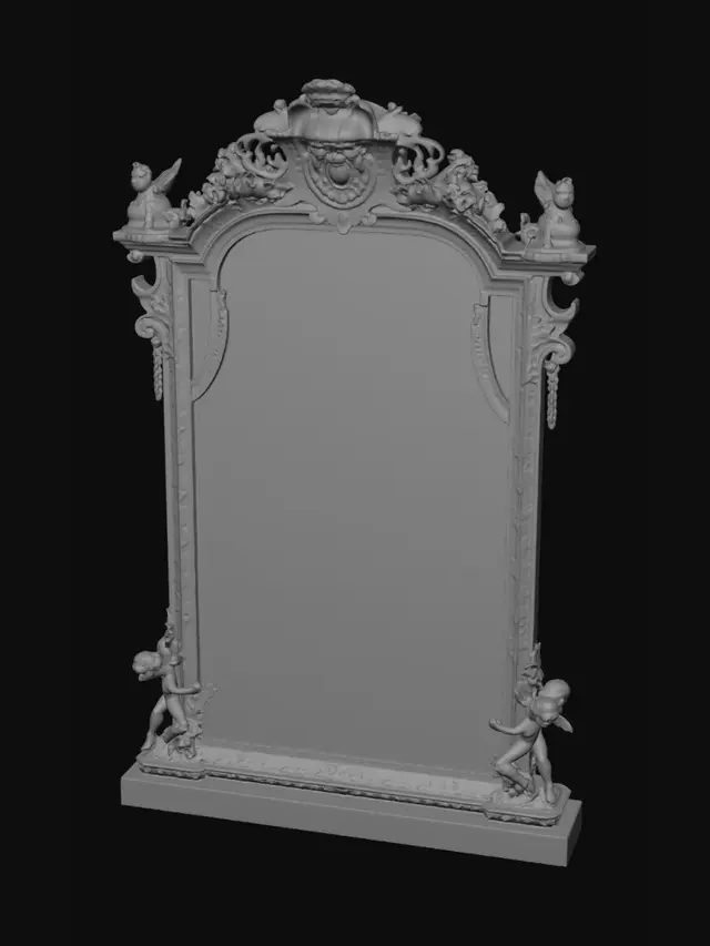 3D model for Golden Baroque Mirror