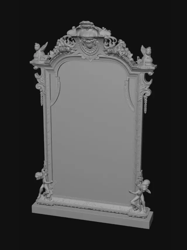 3D model for Golden Baroque Mirror