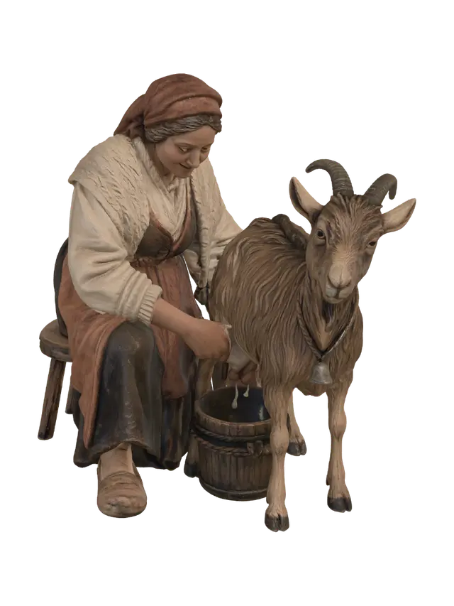 Neapolitan nativity milkmaid - Artisan 3D model, vytvořený pomocí AI