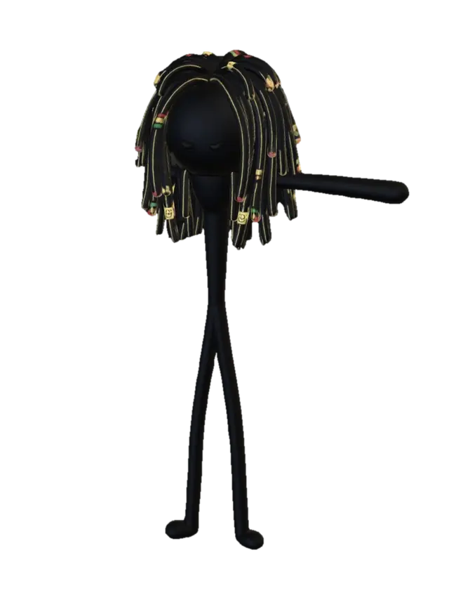 Modello 3D Dreadlock Silhouette, generato dall’IA