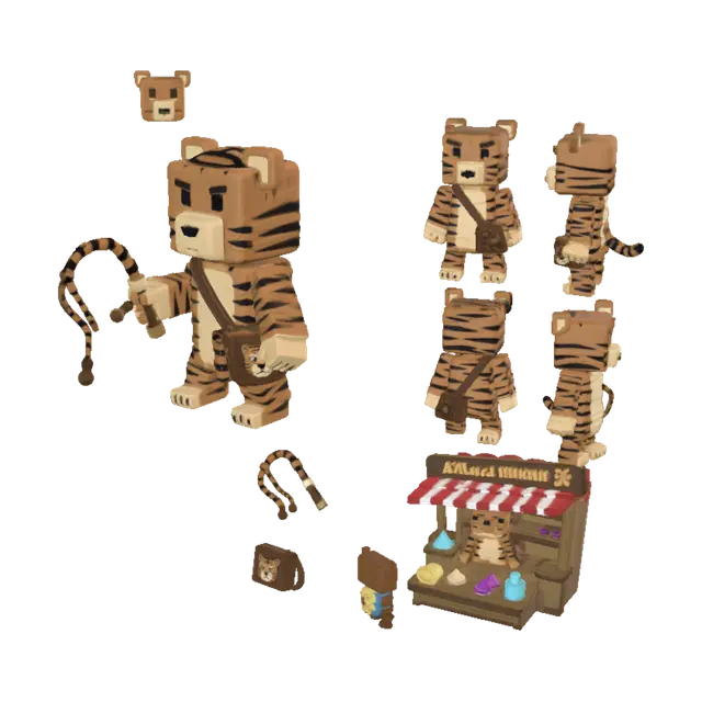 3D model for Kapla Talos Tiger Adventurer