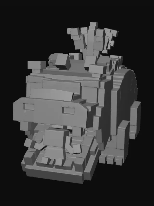 3D model for Voxel T-Rex Feast