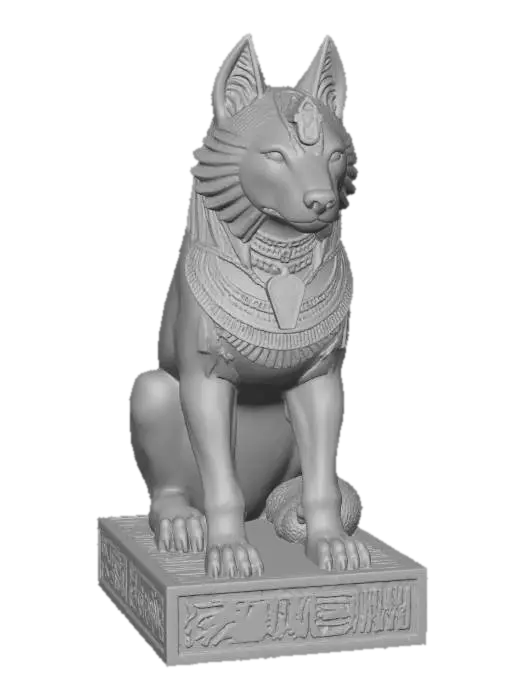 3D model for Anubis Statue with Hieroglyphs